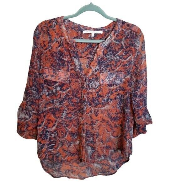 Collective Concepts Womens Sz SP Multicolor Geometric Long Sleeve Button Up... - Picture 7 of 8